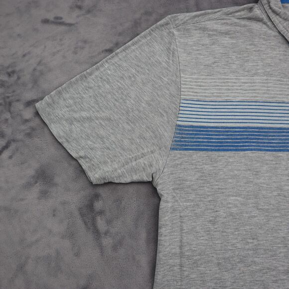 Travis Mathew Shirt Mens M Gray Short Sleeve Button Embroidered Logo Knit Polo - Picture 13 of 16